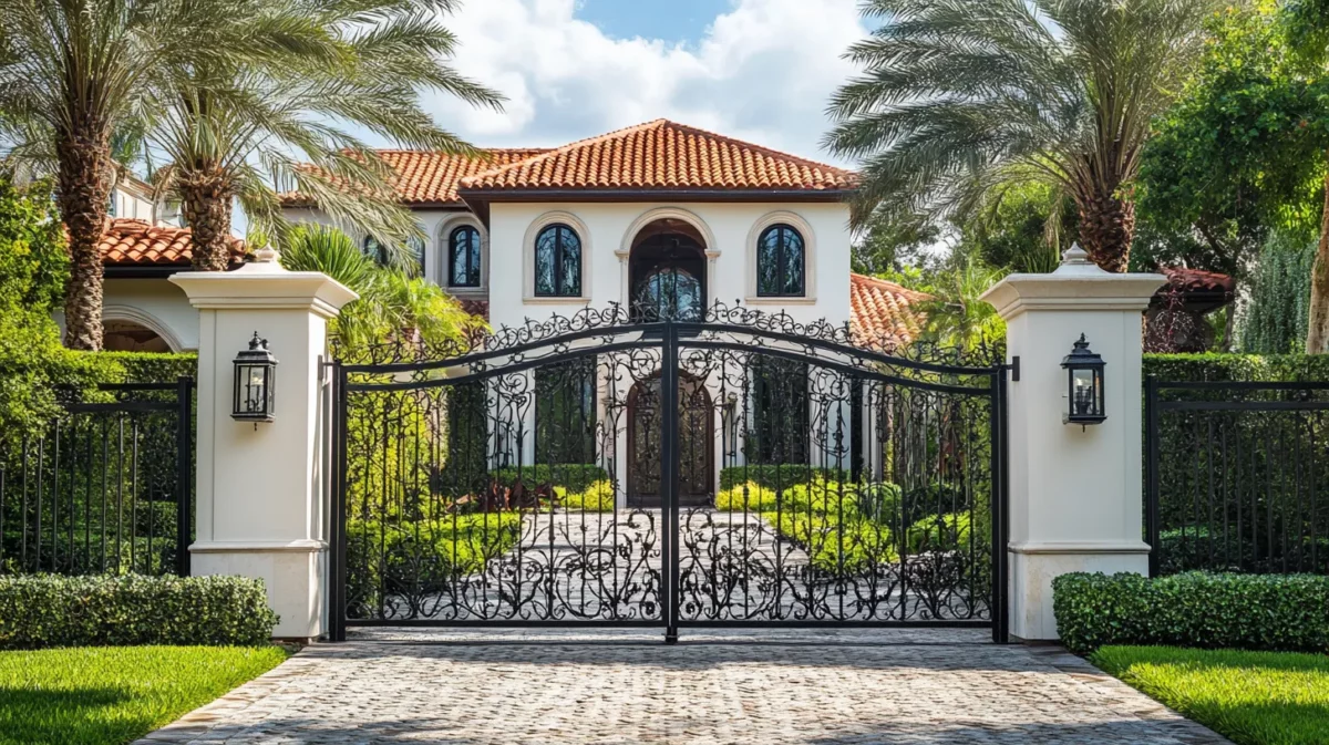 iron gate design with mediterranean charm