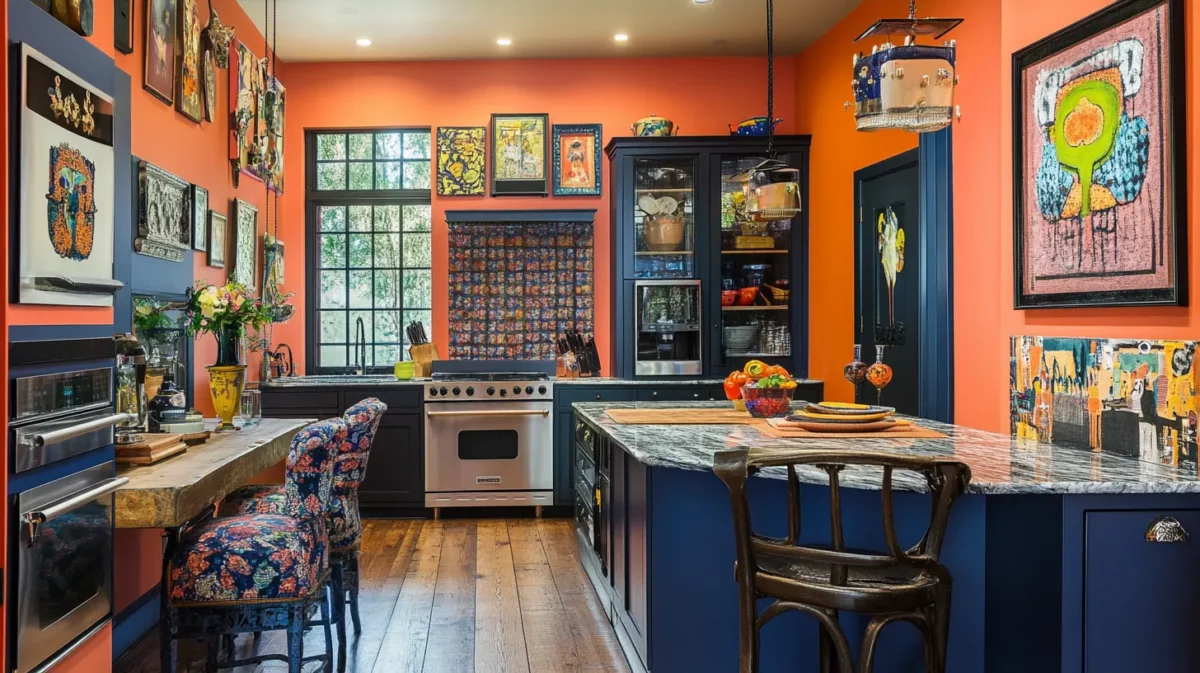 kitchen interior design with a haven of eclectic elegance