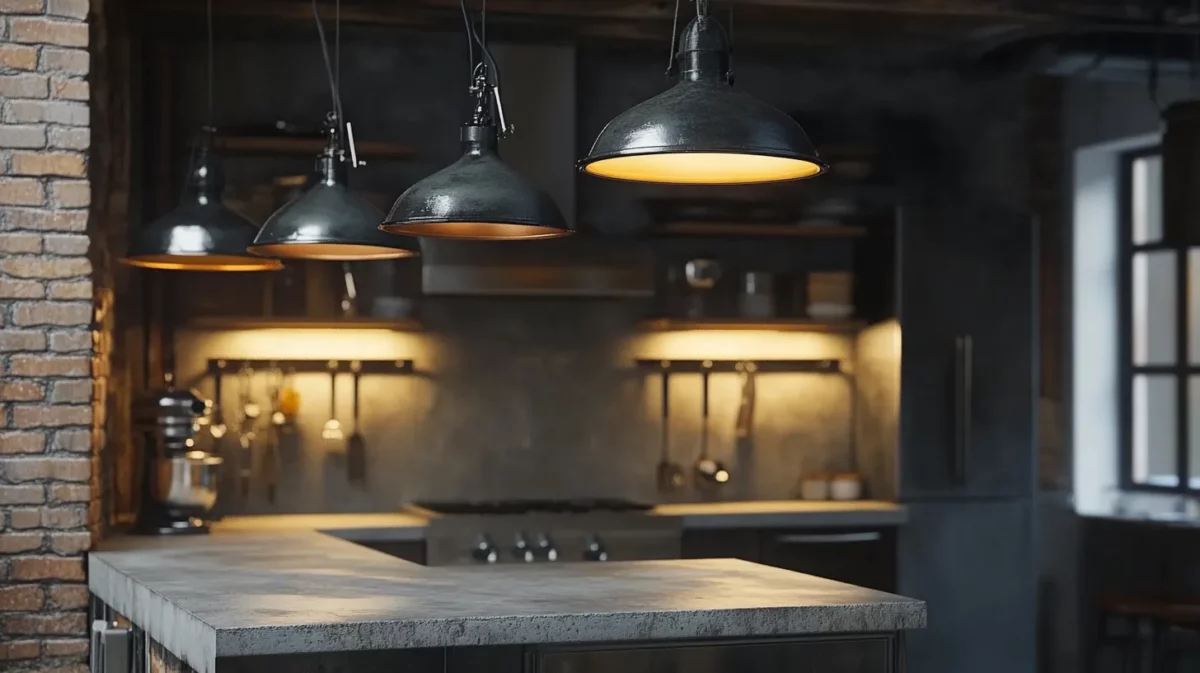 kitchen interior design with industrial chic haven