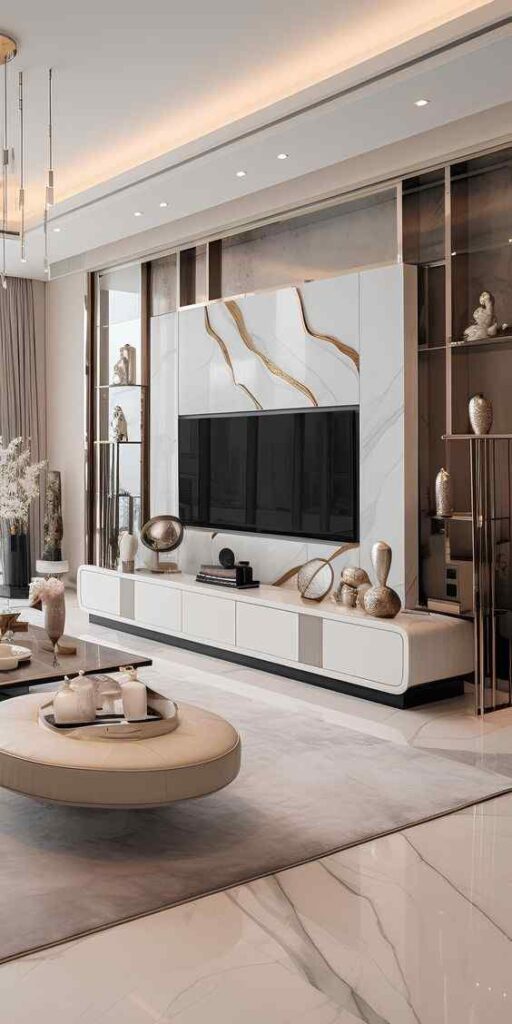 luxury marble and gold unit