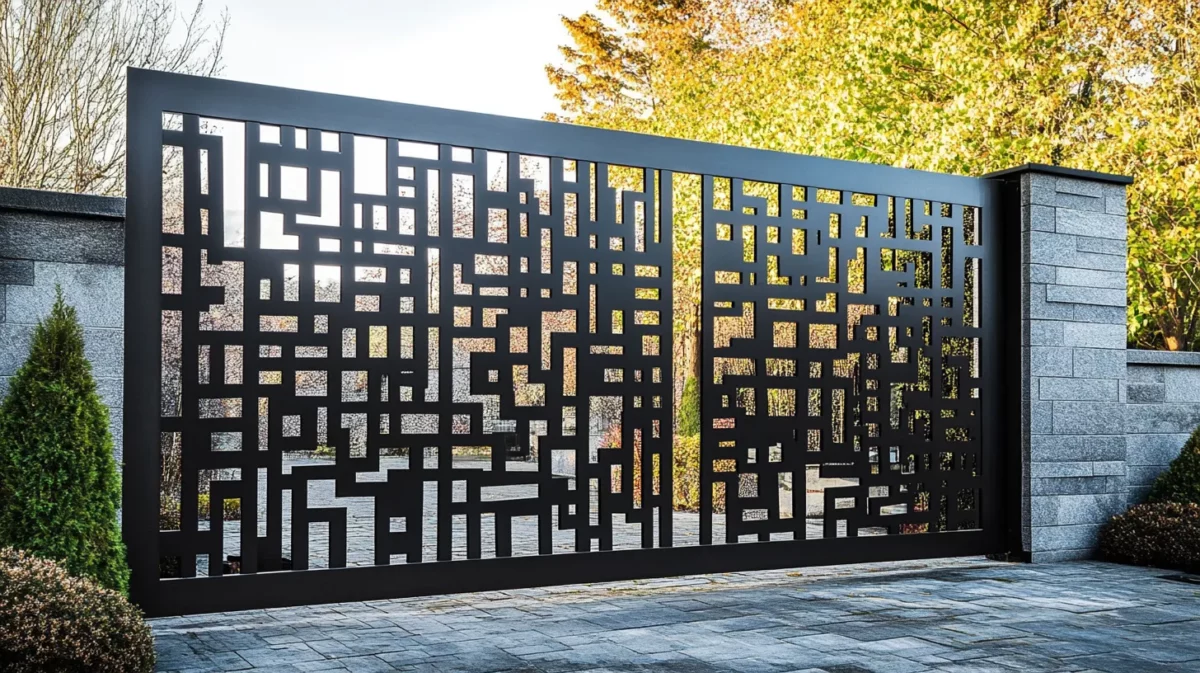 modern geometric patterns for iron gate design