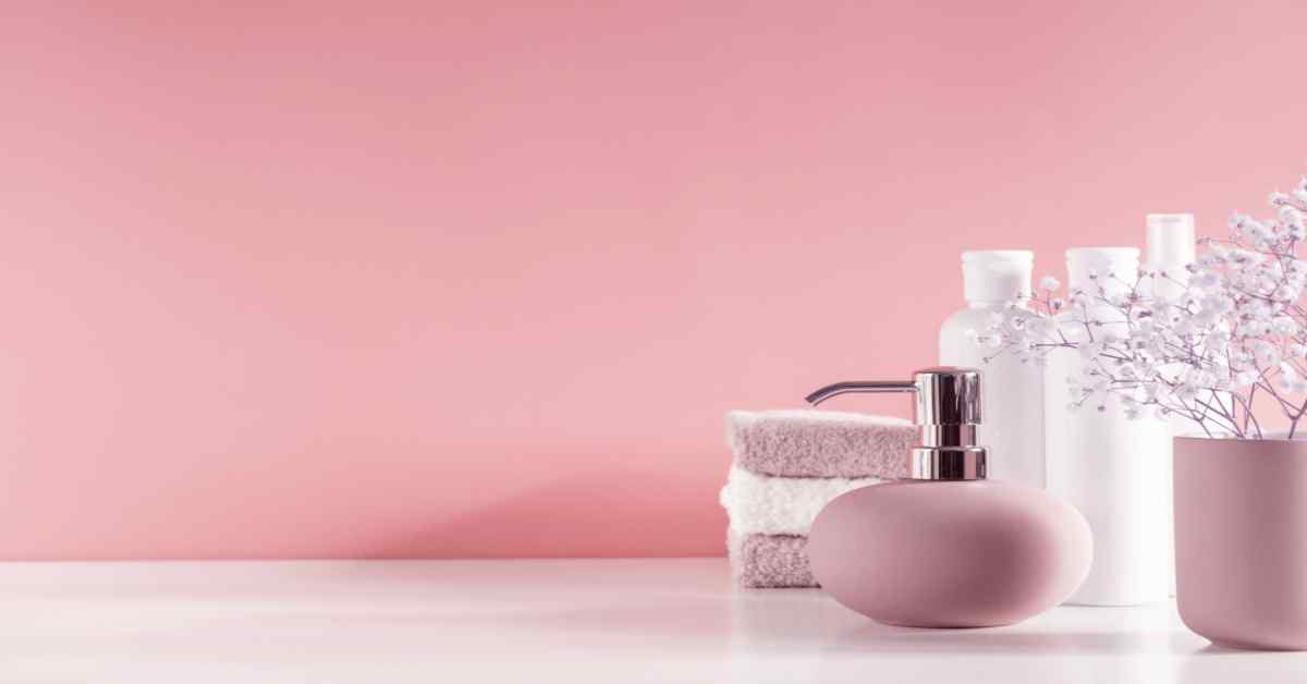 pink design for bathroom