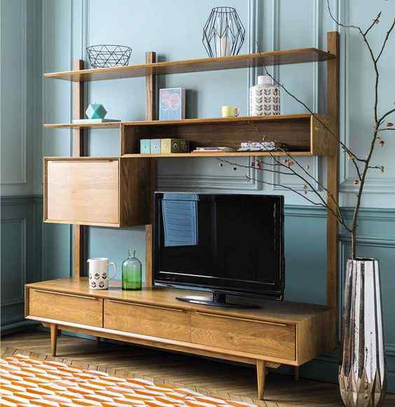 retro inspired tv stand design