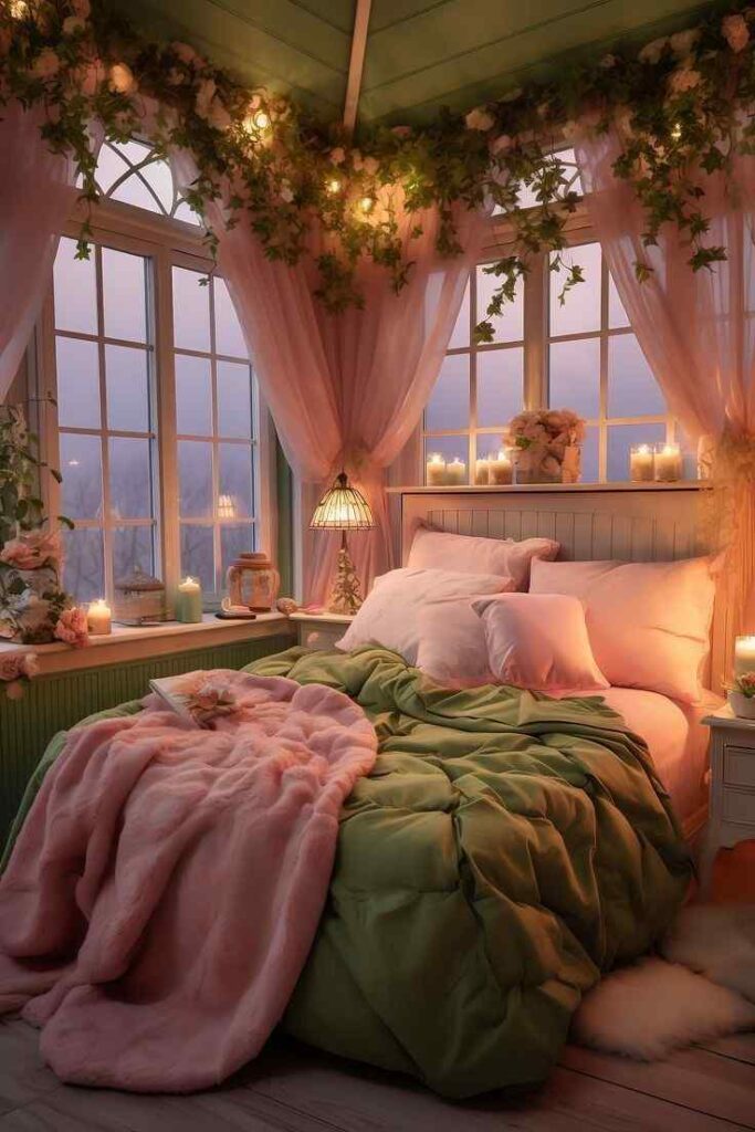 romantic interior design style for bedroom