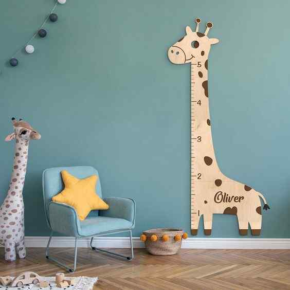 room interiors like growth chart wall art