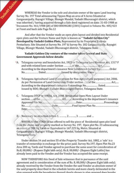 sales deed format maharastra