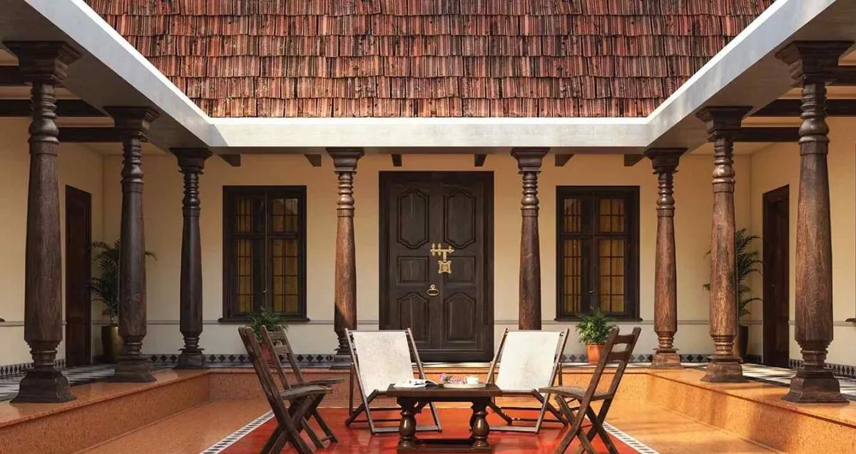 teak wood doors of south indian village