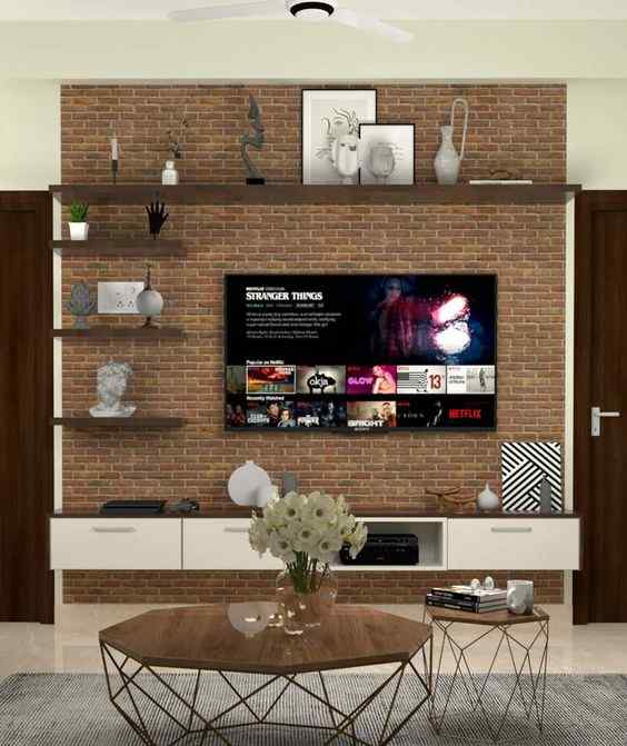 transform with rustic wooden console tv units in india