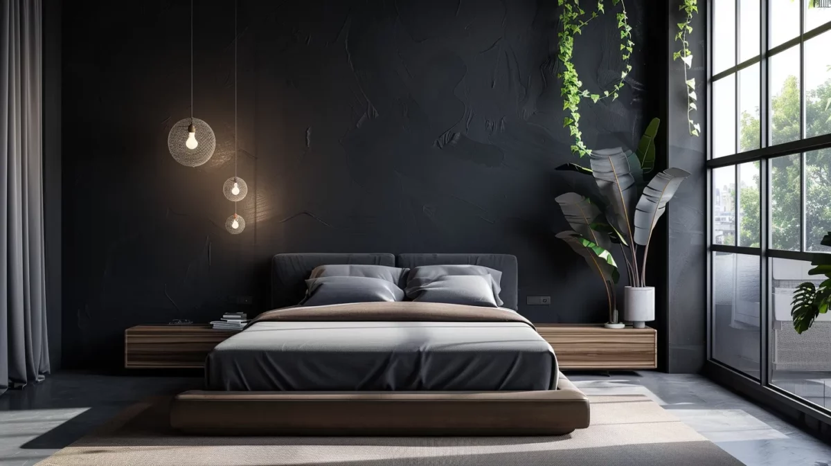 all black bedroom paint colour