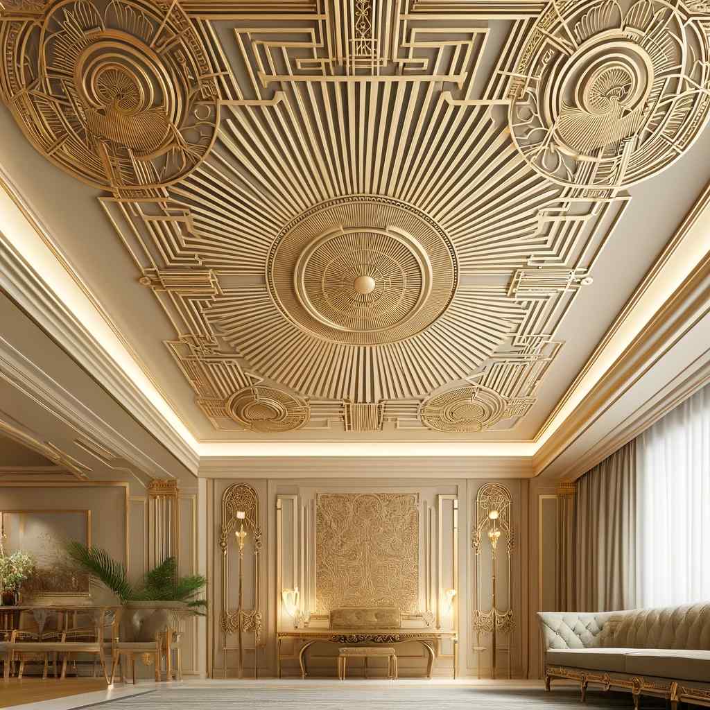 art deco inspiration false ceiling design