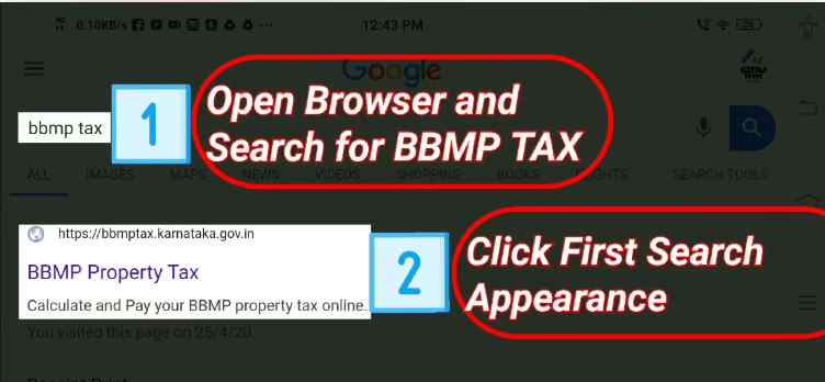 bbmp property tax application print