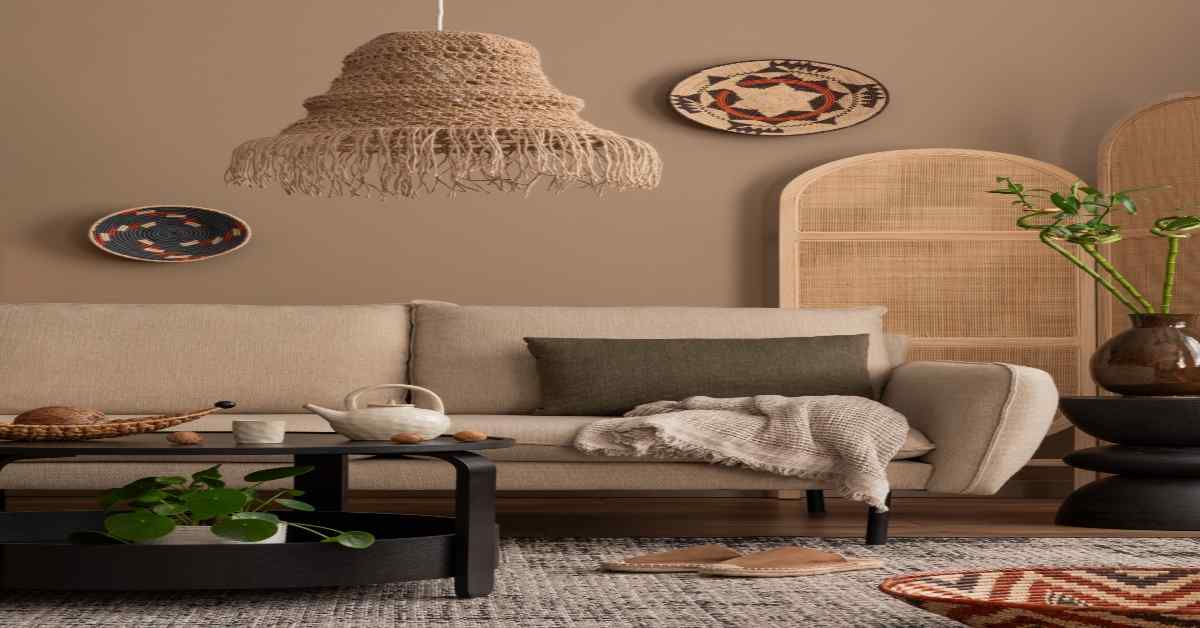 beige and brown hall colour combination for living room