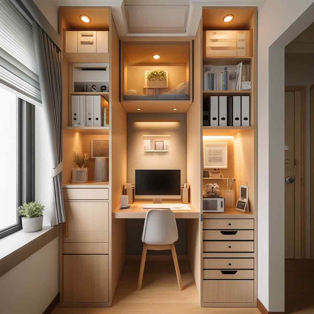 compact home office pod interior design idea for small house