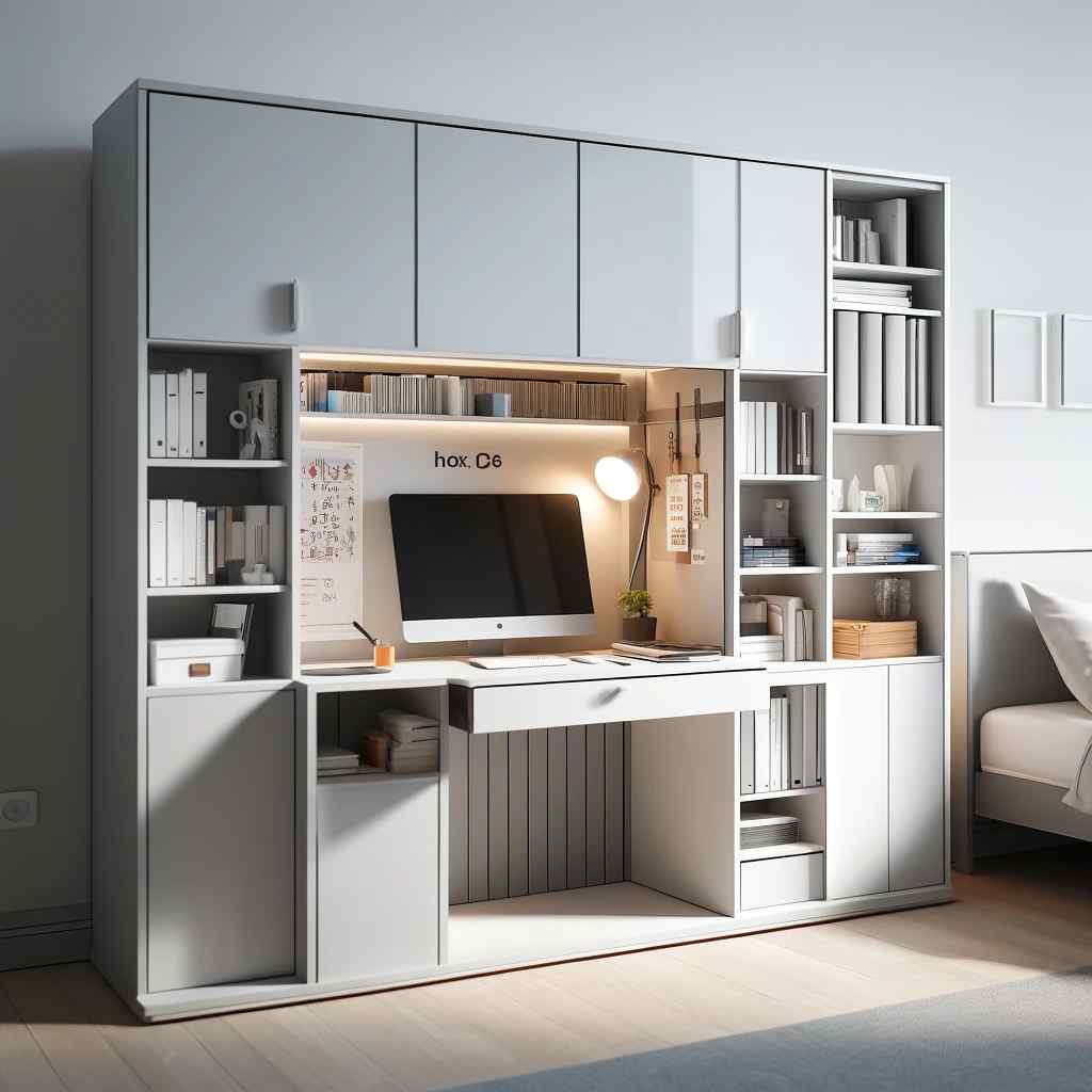 cupboard with a study desk modern wardrobe designs for small rooms