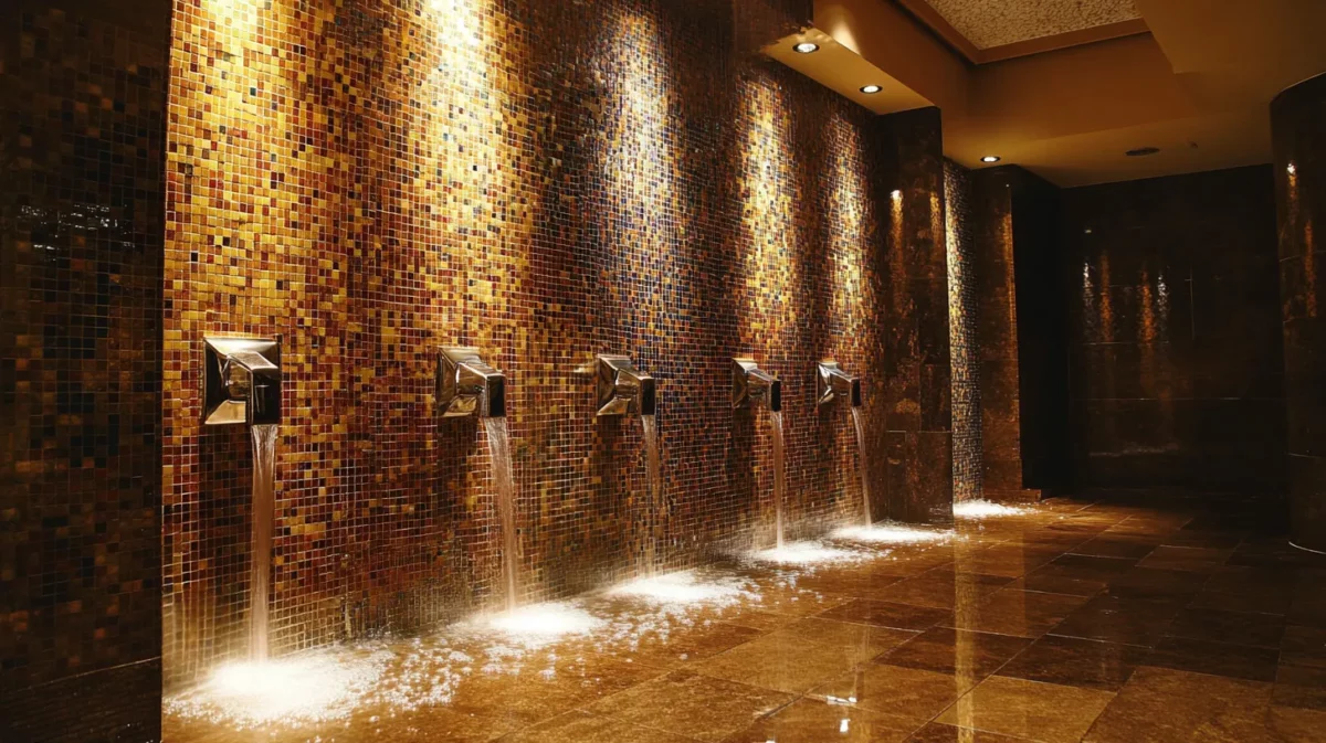 elevation wall tiles with a mosaic design