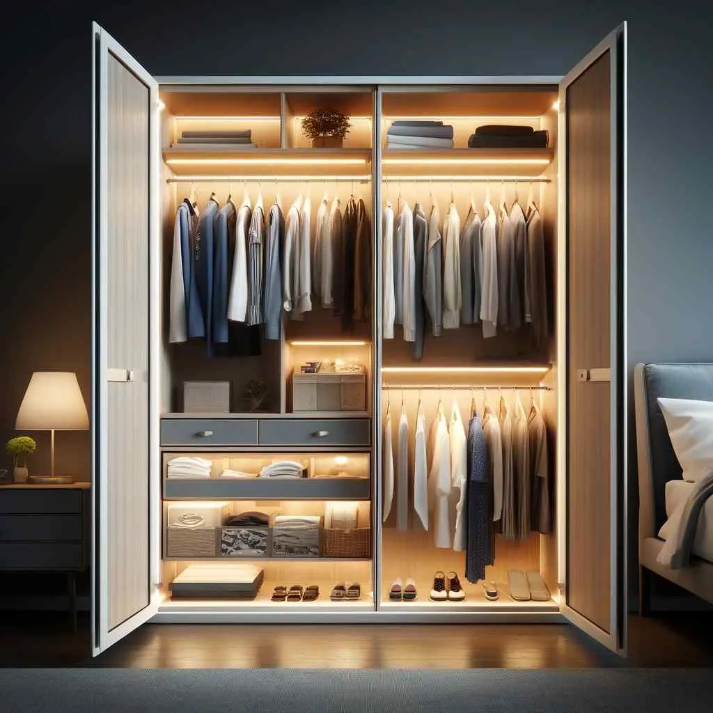 enhanced visibility 2 door sliding wardrobe inside design