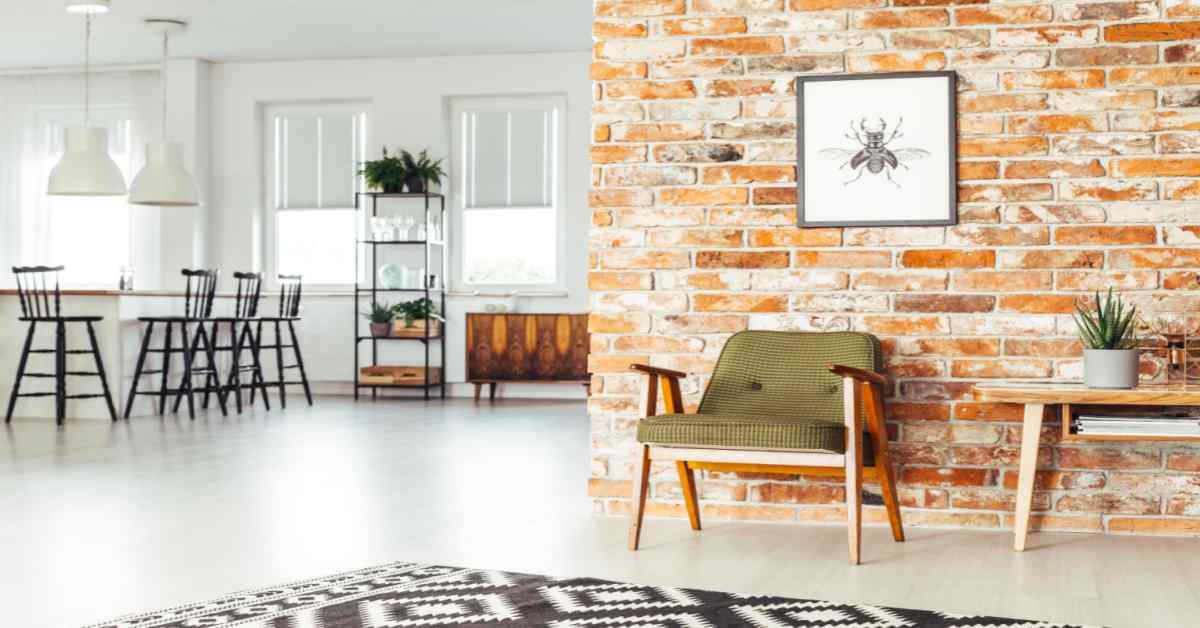 exposed brick wall painting design