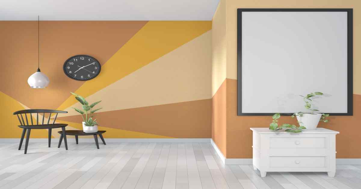 geometric patterns wall painting design