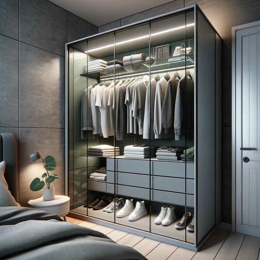 glass cupboard modern wardrobe designs for the bedroom