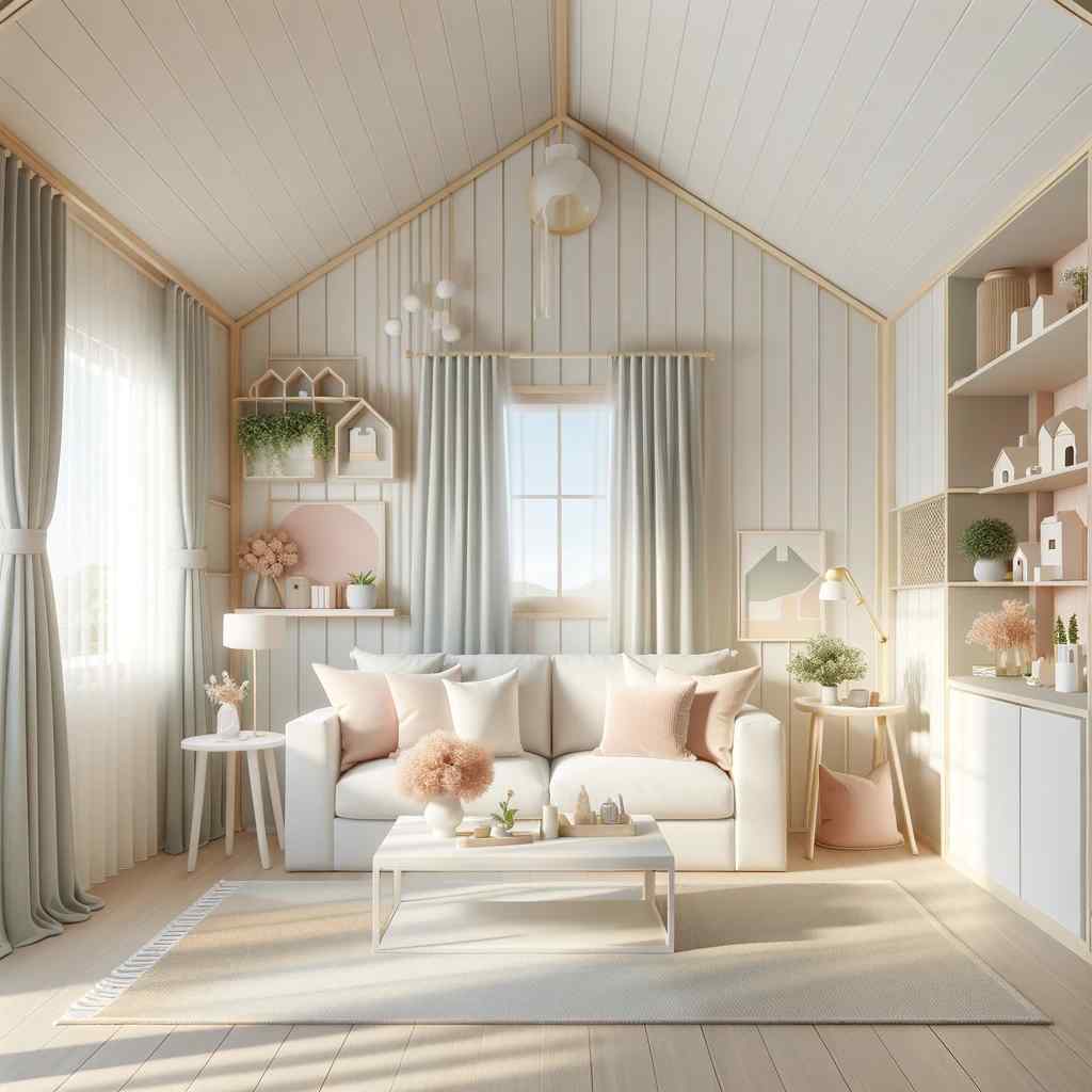 light colour palette interior design idea for small house