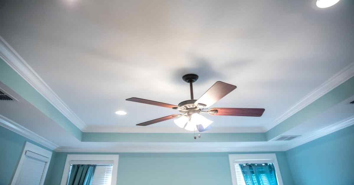 modern geometric tray ceiling with lighting