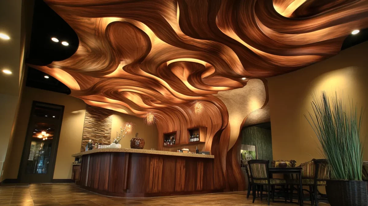 nature inspired organic ceiling design