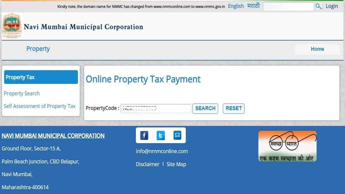 NMMC Property Tax Bill Download