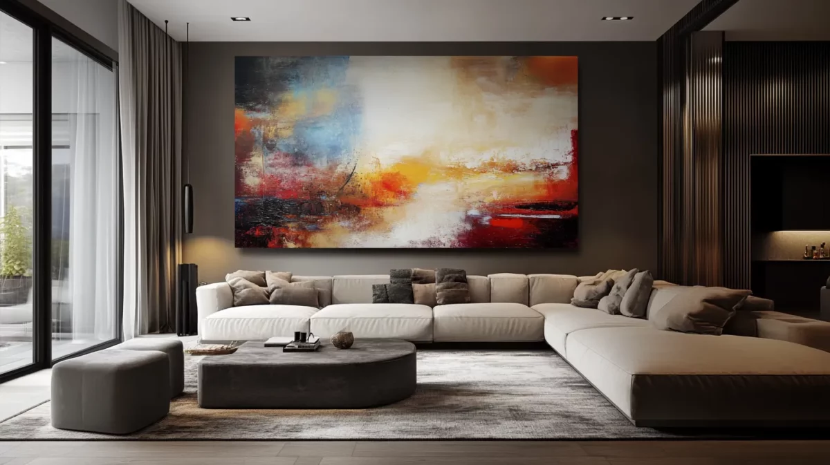 oversized abstract wall painting design