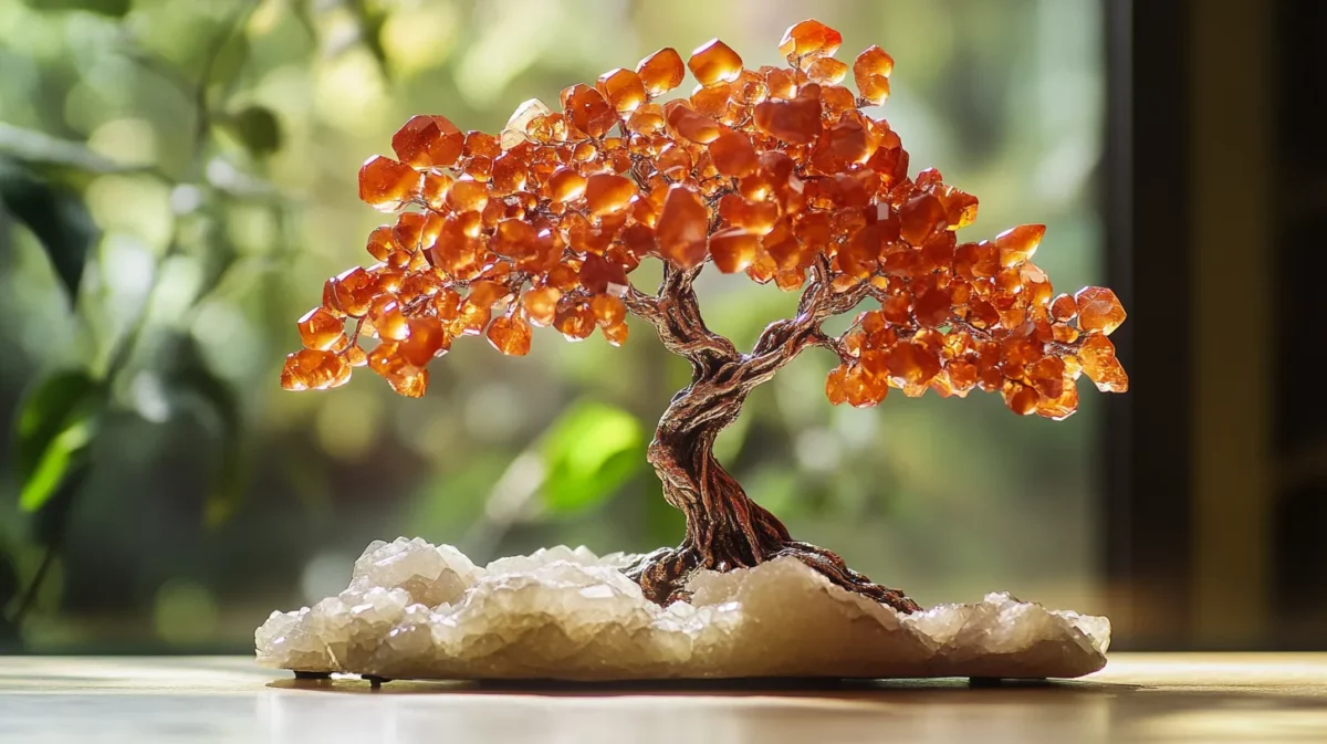 red carnelian crystal tree vastu