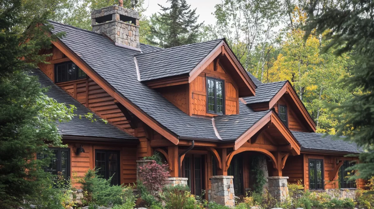 rustic wood composite panels roof sheet design