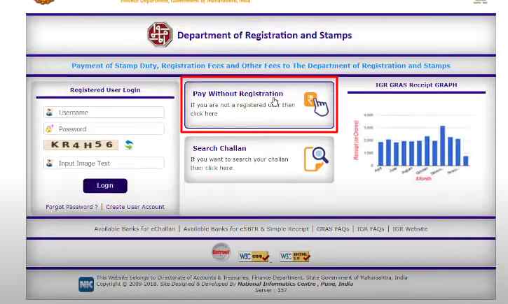 select citizen page in stamp duty and registration charges for flats in pune