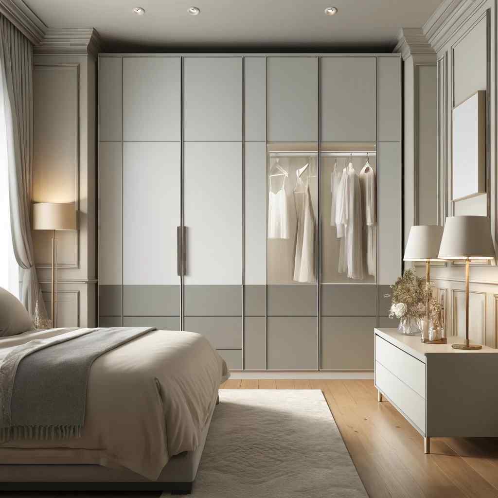 soft neutrals like pearl and dove for modern wardrobe design 