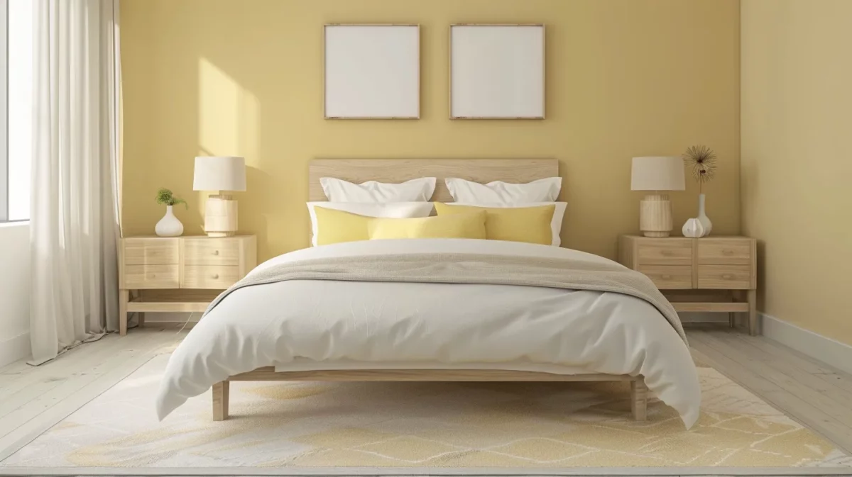 soft yellow in the bedroom paint colour