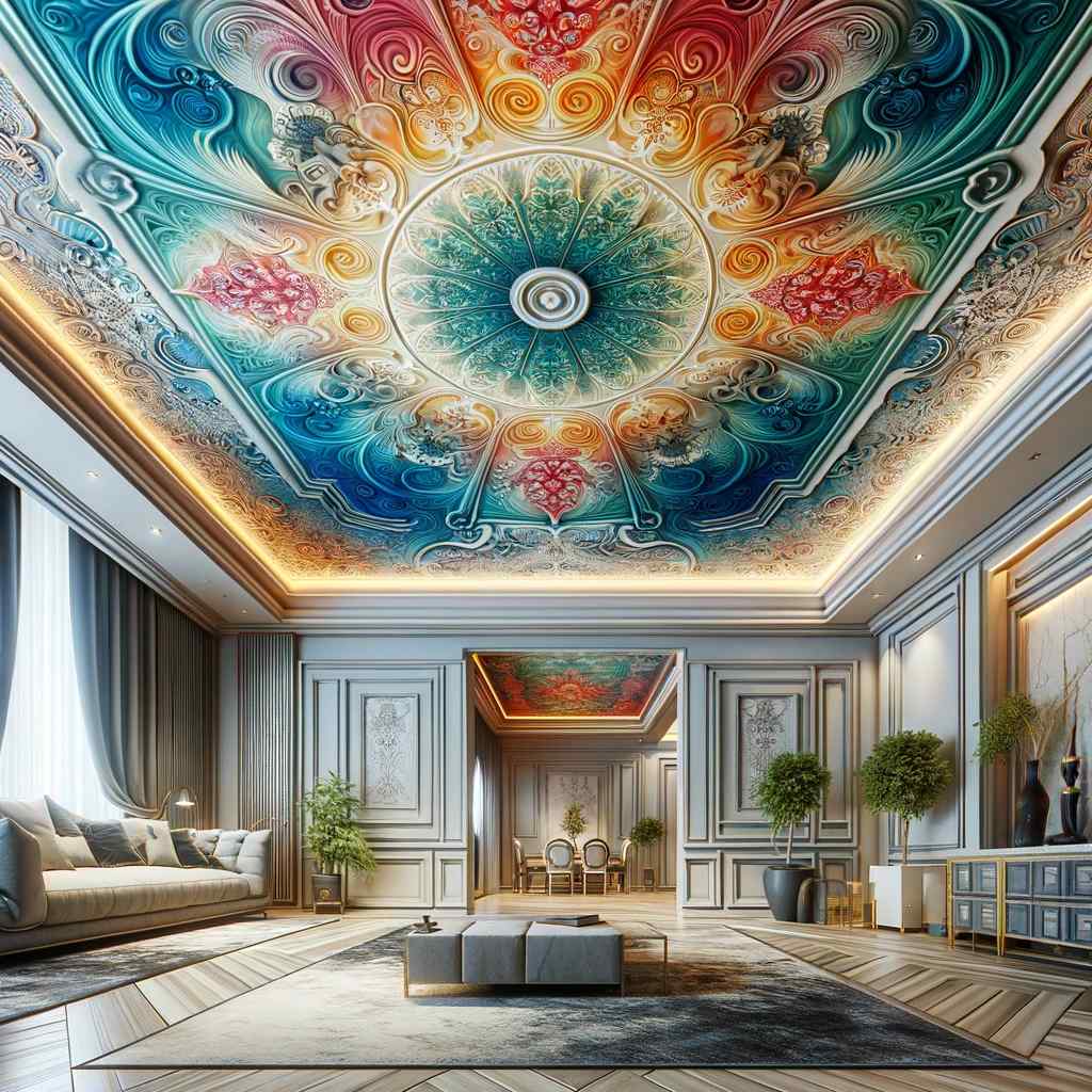 statement ceiling interior design idea for home