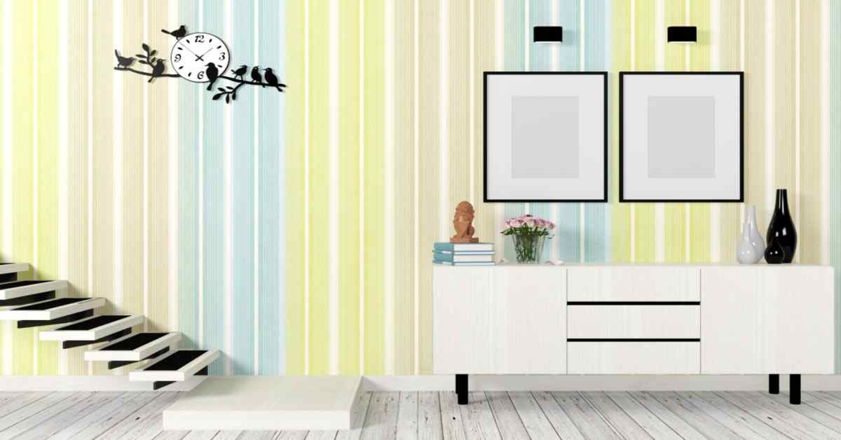 stripes wall painting design