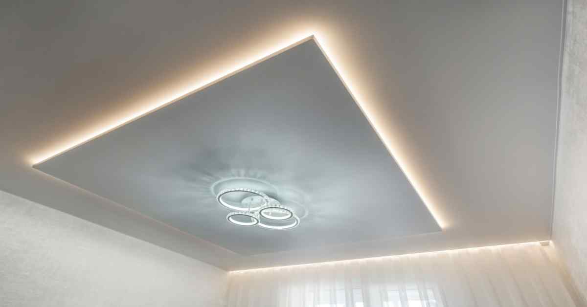 suspended cloud panels with indirect lighting