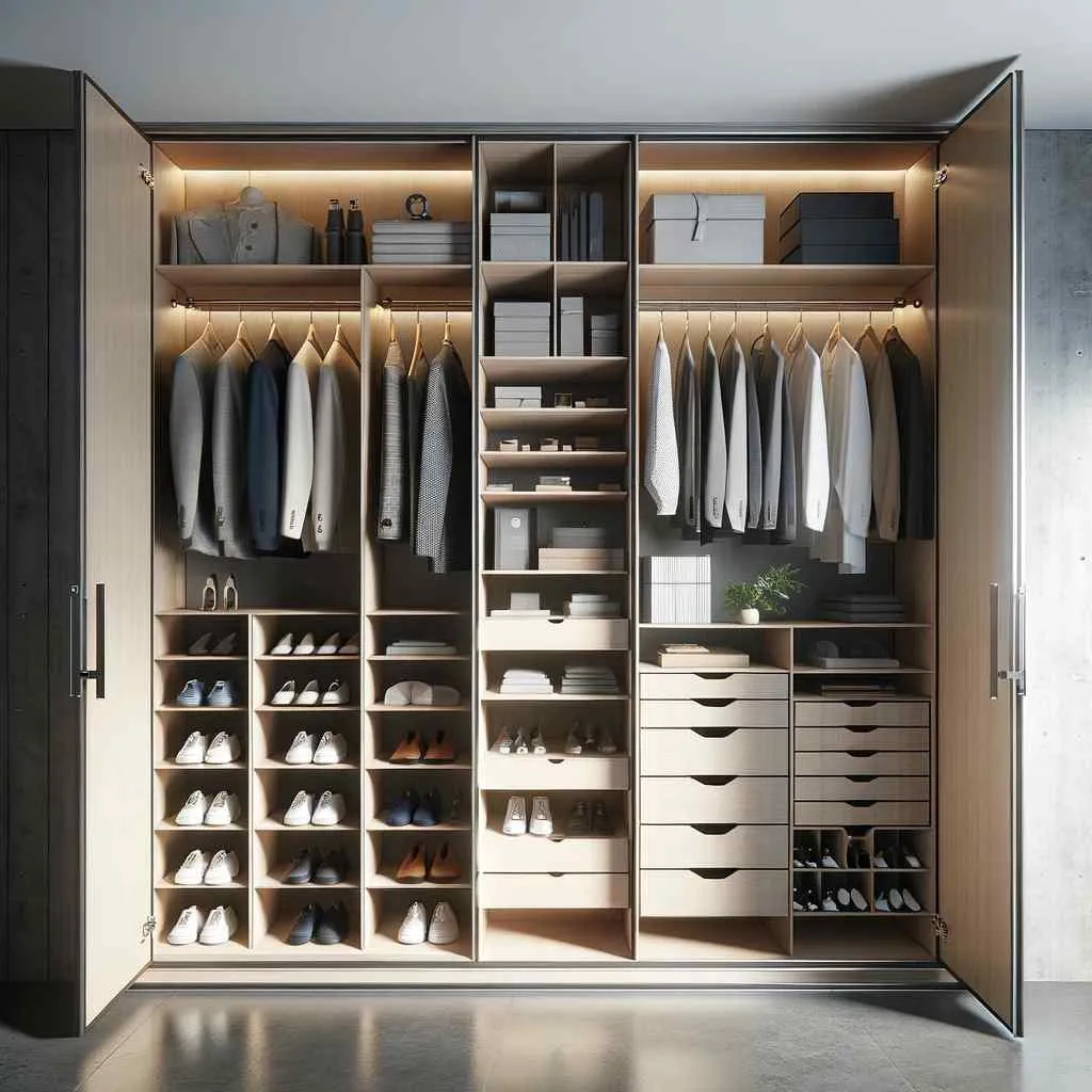 tailored organisation 2 door sliding wardrobe inside design