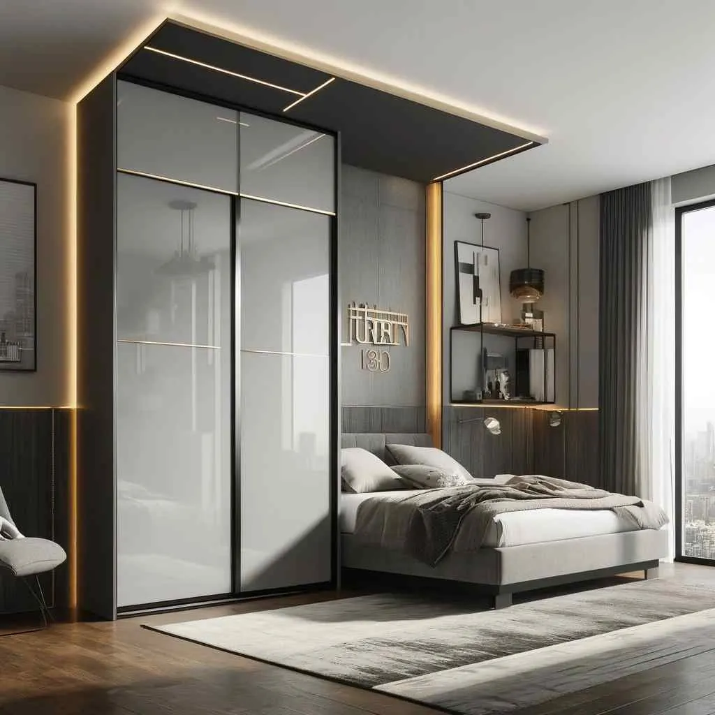 urban fusion modern 2 door sliding wardrobe design