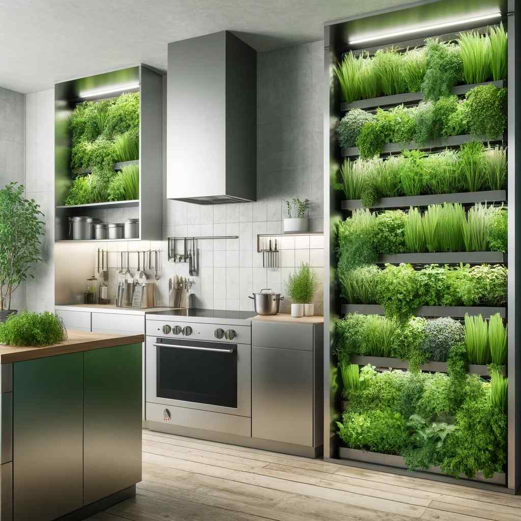 vertical gardens design idea for small restaurants