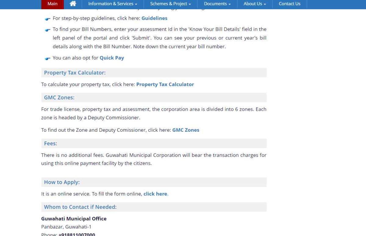 access the calculator in gmc property tax calculator online