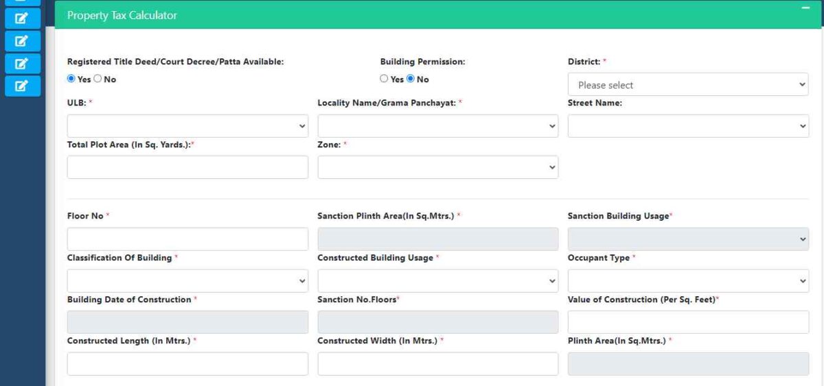 access the property tax calculator