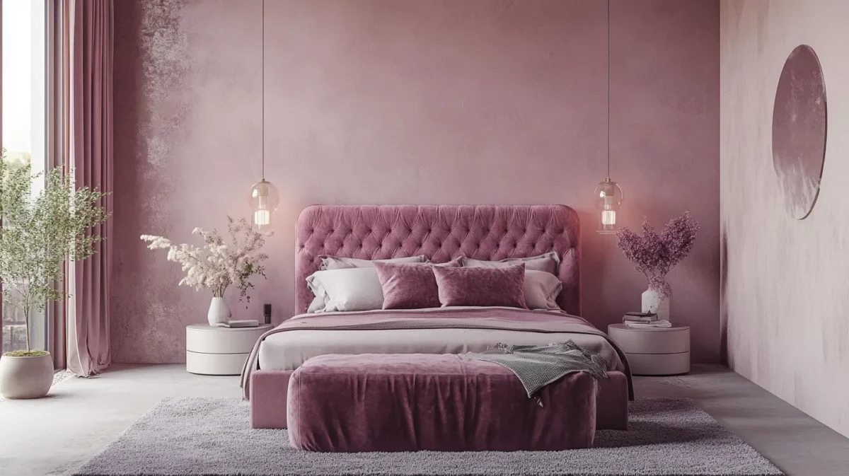 blush pink and lavender colour combinations for bedroom walls