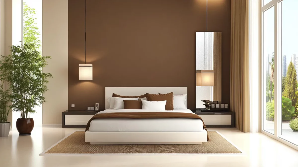 brown and cream colour combinations for bedroom walls