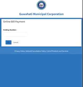 enter your holding number in gmc property tax payment online