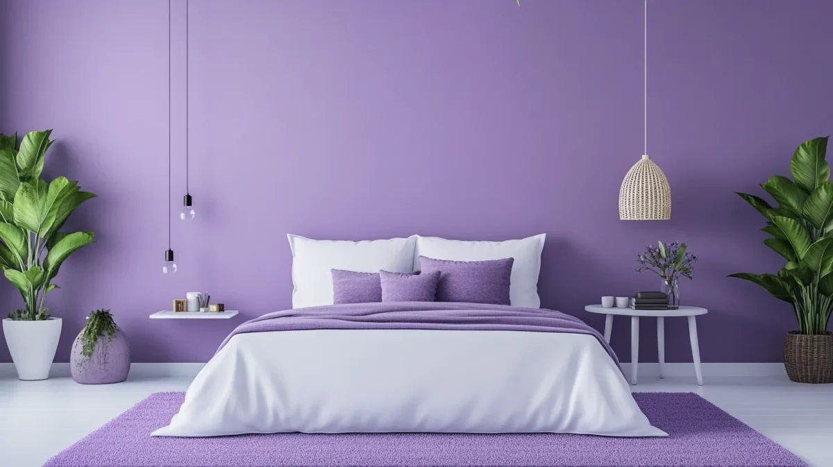 lavender and off white colour combinations for bedroom walls