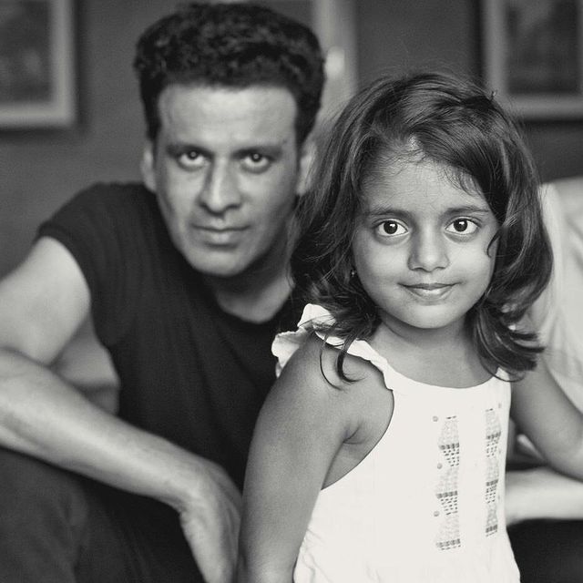 Manoj Bajpayee's family in their home in Mumbai