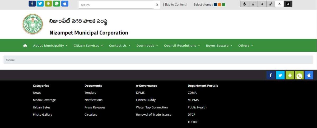 nizampet property tax billreceipt download