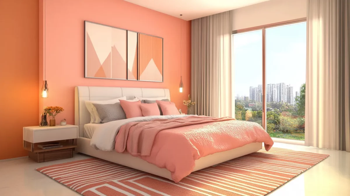 peaches and cream colour combinations for bedroom walls