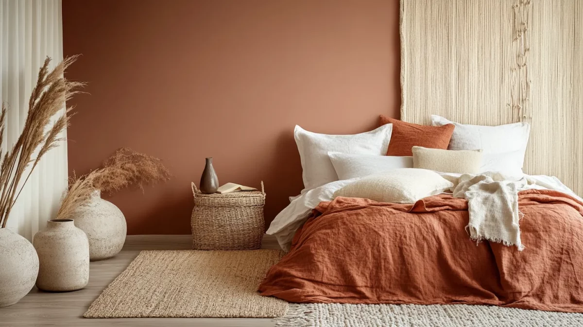 terracotta and cream colour combinations for bedroom walls