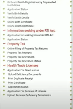 payment histoy in property tax receipts